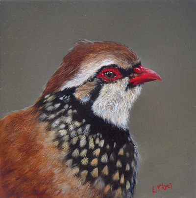 Partridge in the Gloaming
Oil on box canvas 15 x 15 cms
£395