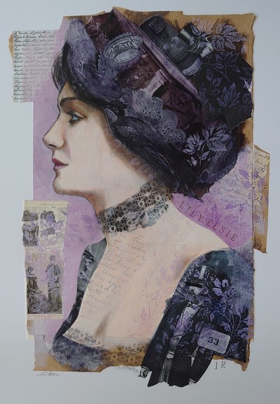 Ian Ritchie RSW
Lily Elsie: The Merry Widow
mixed media on paper  86 x 68 cm
£1750