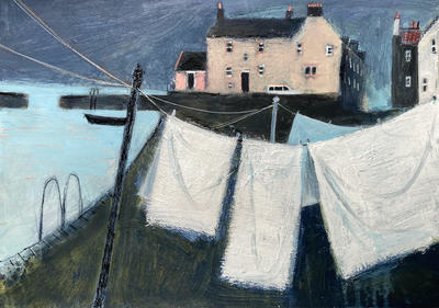 Laundry Almost Dry, Cellardyke
mixed media on paper 30 x 42 cm
£595