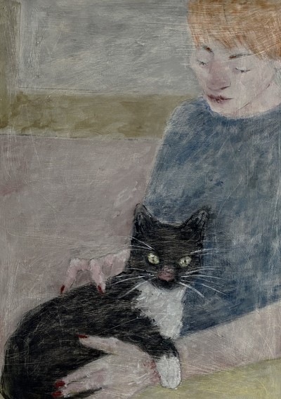 Joyce Gunn Cairns
Bonding 
oil on board 55 x 40 cm
£750