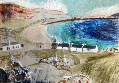 Over the Rocks to Hushinish
mixed media on paper 21 x 30 cm  	
£325 
