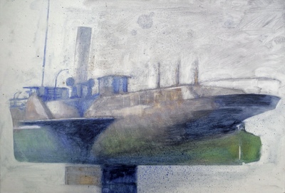 Paddle Steamer and Plinth
oil on board  30 x 40 cms
£1400