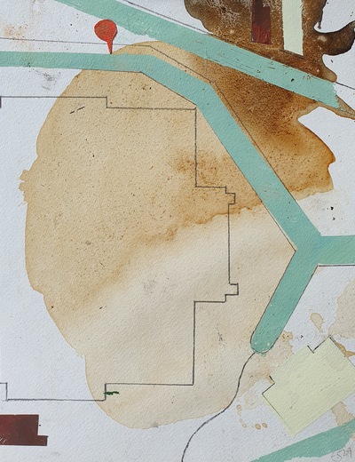 Colours of Paisley
Tree Ink Location Map
ash ink and acrylic on paper 24 x 18 cm
£350