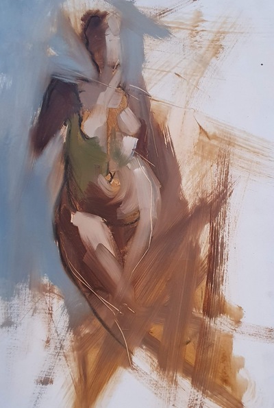 Figure V
Oil and Charcoal on Paper 40 x 25 cm
£550
