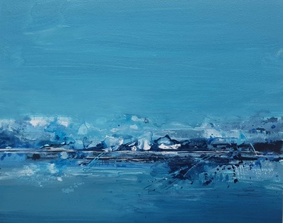 Naomi Rae
Sea Blue Tide, Imachar, Isle of Arran
Indian ink on board  20 x 25 cms
£450