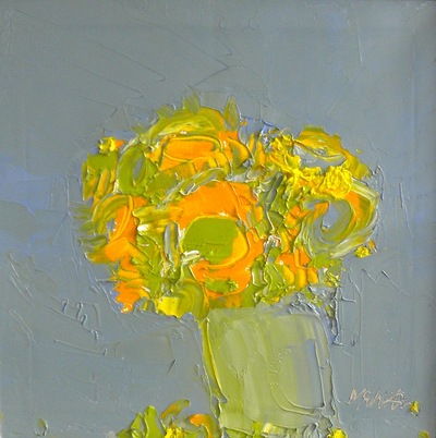 Alison McWhirter
Sunflowers against Blue Green
Oil on canvas  40 x 40 cms
SOLD