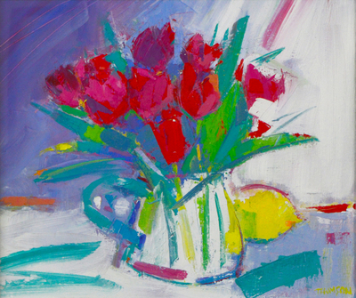 Marion Thomson
Red Tulips
oil on board 35 x 30 cm
£950