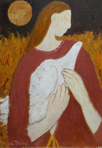 Helen Tabor
Girl with a Bird
oil on board 37 x 24 cm
£950