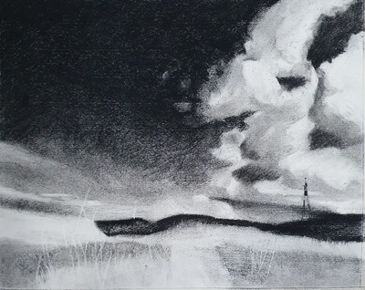Sky Laden - South Uist
charcoal on hahnemuhle paper  44 x 53 cm
£350
SOLD