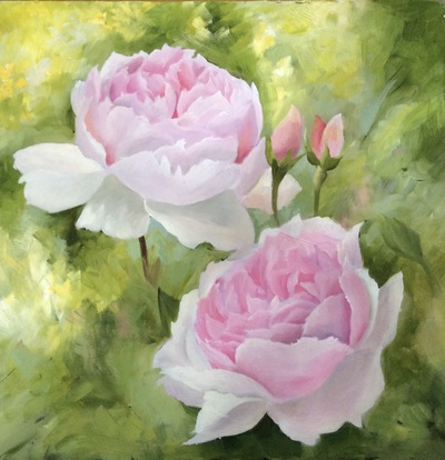 Ruth Corbett
Pink Sweet Roses
oil on panel  37 x 37 cm
£480