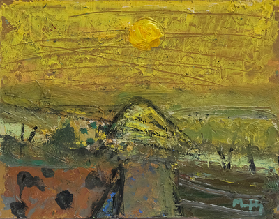 Yellow Sky
oil on board  17 x 23 cms
£400 (unframed)