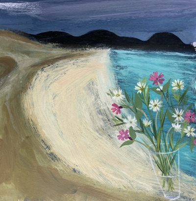 Glass of Wildflowers Slate Grey Sky
acrylic 30 x 30 cm
SOLD