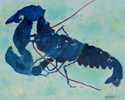 David Smith RSW
Prussian Blue Lobster
Watercolour  38 x 46 cms
£1200