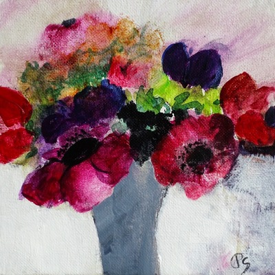 Mixed Anemones
acrylic on canvas panel  15 x 15 cms
£325
SOLD
