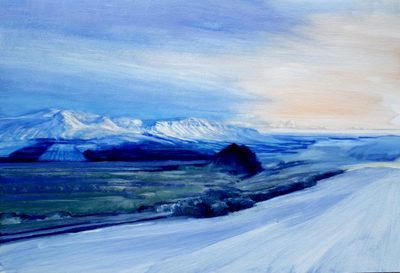 Snow Over Dumgoyne
oil on board 	81 x 120 cms
£4000  