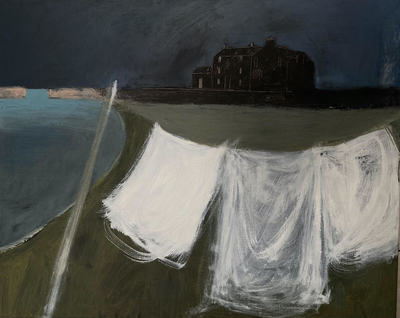 Washing at Dusk, Cellardyke
acrylic on linen 60 x 76 cm
£1450 