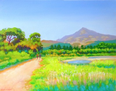 Ed Hunter
Fisherman's walk, Brodick 
oil on canvas 40 x 50 cm
£870
