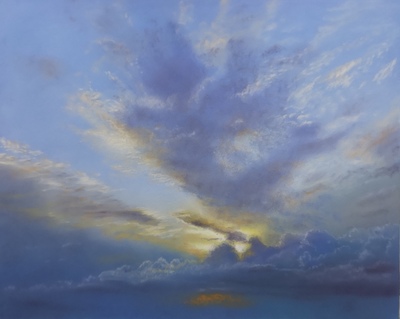 Jonathan Stockley 
Coatbridge Sunset 
Pastel 25 x 30 cms
£395