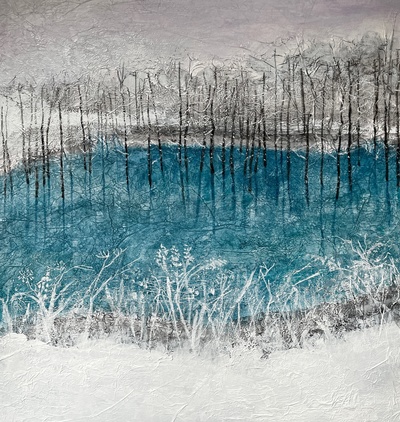 Sandra Moffat
Winter Pond
acrylic and pastel 40 x 40 cm
£1100