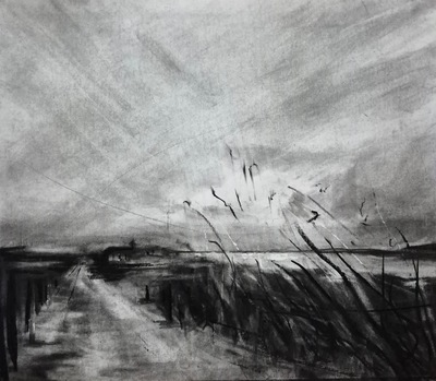 Long Road Home - Islay
charcoal on paper 32 x 39 cm
£400
