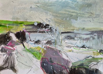 Summer Shoreline - Portpatrick
mixed media on paper 28 x 40 cm
£440