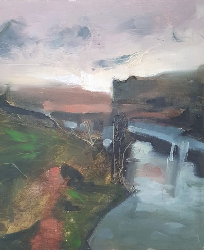 Erinclare Scrutton
In Passing
oil on canvas paper  25 x 20 cm
£240