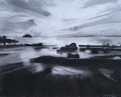 Threshhold - South Uist
charcoal on paper  53 x 60 cm
£350
SOLD