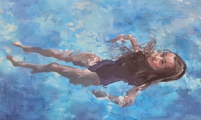 Amber Carter
Swimming
oil on board  30 x 59 cm
SOLD