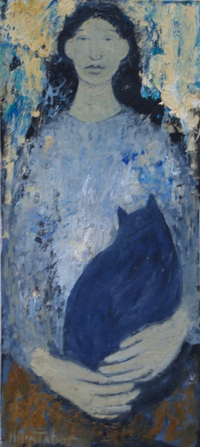 Helen Tabor
Girl with Cat
Oil on canvas  48 x 24 cms
£850