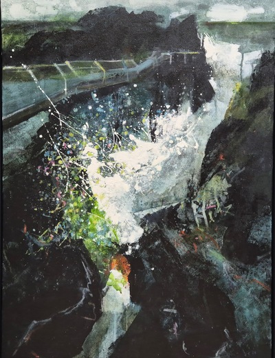 Erinclare Scrutton
Dashers Den II
mixed media on canvas 70 x 60 cm
£850