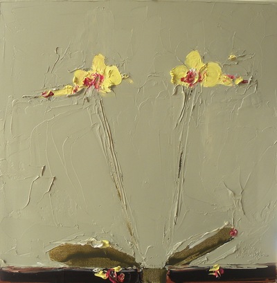 Alison McWhirter
Yellow Phalaenopsis Orchid on a Mahogany Sill
Oil on canvas  40 x 40 cms
£1990