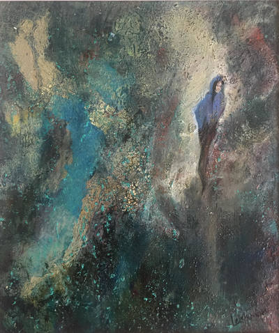 Iona Leishman
Sauntering by the RIver
Mixed media 30 X 25 cms
£450