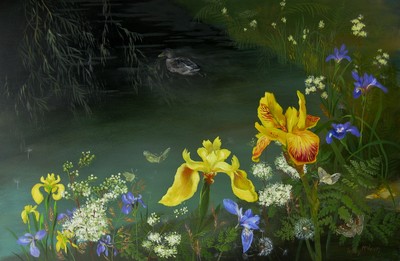 Lesley McLaren
Midnight Swim
oil on gesso board 40 x 60 cm
£1200