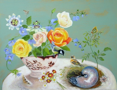 Summer Table
oil on gesso board 28 x 36 cm
£650
