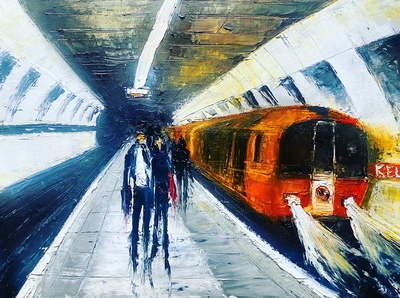 Kelvinhall Subway
oil on canvas 30 x 40 cm 
£650
