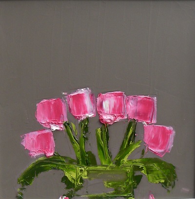 Tulips against Warm Taupe
Oil on linen 40 x 40 cms
£1990