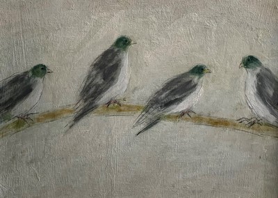 Birds of a Feather
oil on board 33 x 40 cms (framed size)
SOLD