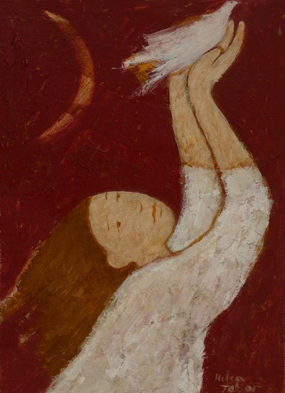 Girl with a Bird
Oil on board  30 x 22 cms
£480