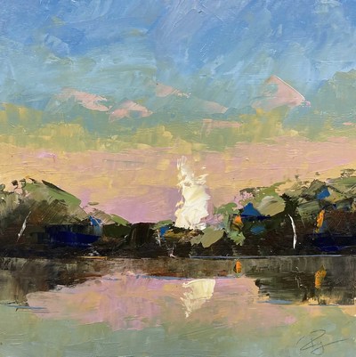 Sunrise Over Frankfield Loch
oil on board 30 x 30 cm
£600