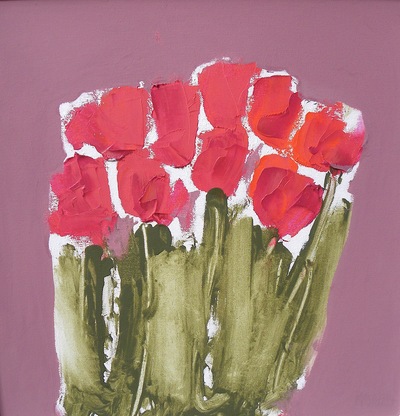 Alison McWhirter
Fucshia Pink Stems Against Mauve Pink
Oil on canvas  40 x 40 cms
£1990