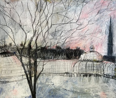 Last of the Sunset, Glasgow Botanical Gardens
mixed media 27 x 32 cm
£325