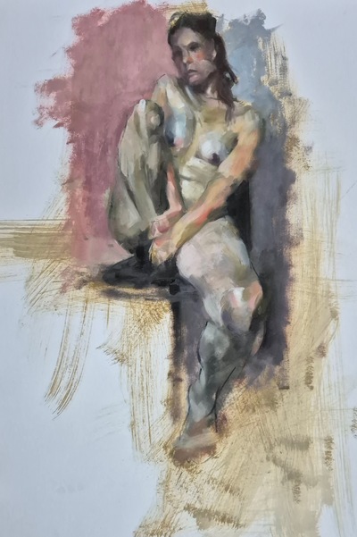 Abi - Seated Study I
oil on paper 53 x 35 cm
£580