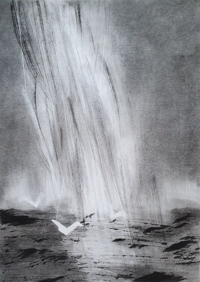 Safe Haven for Some
Charcoal on Paper 55 x 39 cm
SOLD