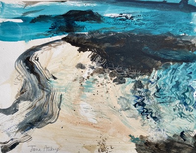 Jane Askey
Exploring the Rocky Bay
mixed media on paper 23 x 30 cm
£195 (unframed)
SOLD