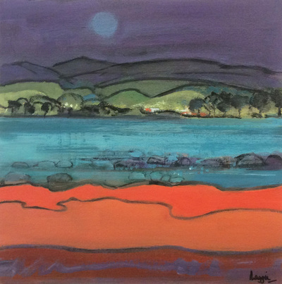 The Melody Lingers On: Opus 502 
Acrylic on canvas board  44 x 44 cms 
SOLD