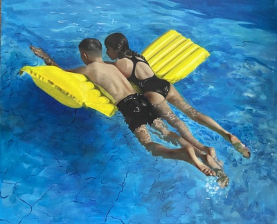 Yellow Lilo
oil on canvas 58 x 72 cm
£1650