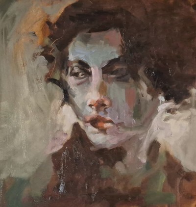 Erinclare Scrutton
Backward Glance
oil on board 35 x 35 cm
£580