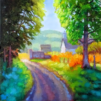Ed Hunter
Path from Dumgoyne
oil on canvas 20 x 20 cm 
£430
SOLD