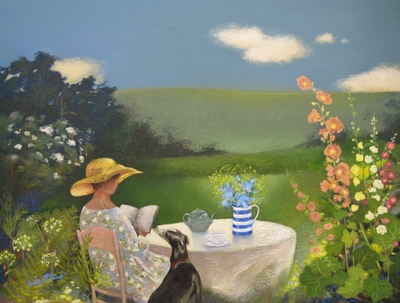 Tea on the Terrace
oil on gesso board 30 x 40 cm
£725