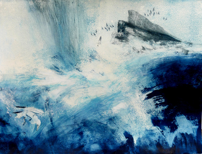 Liz Myhill
Turbulence
Oil and mixed media on paper  50 x 64 cms
£1450